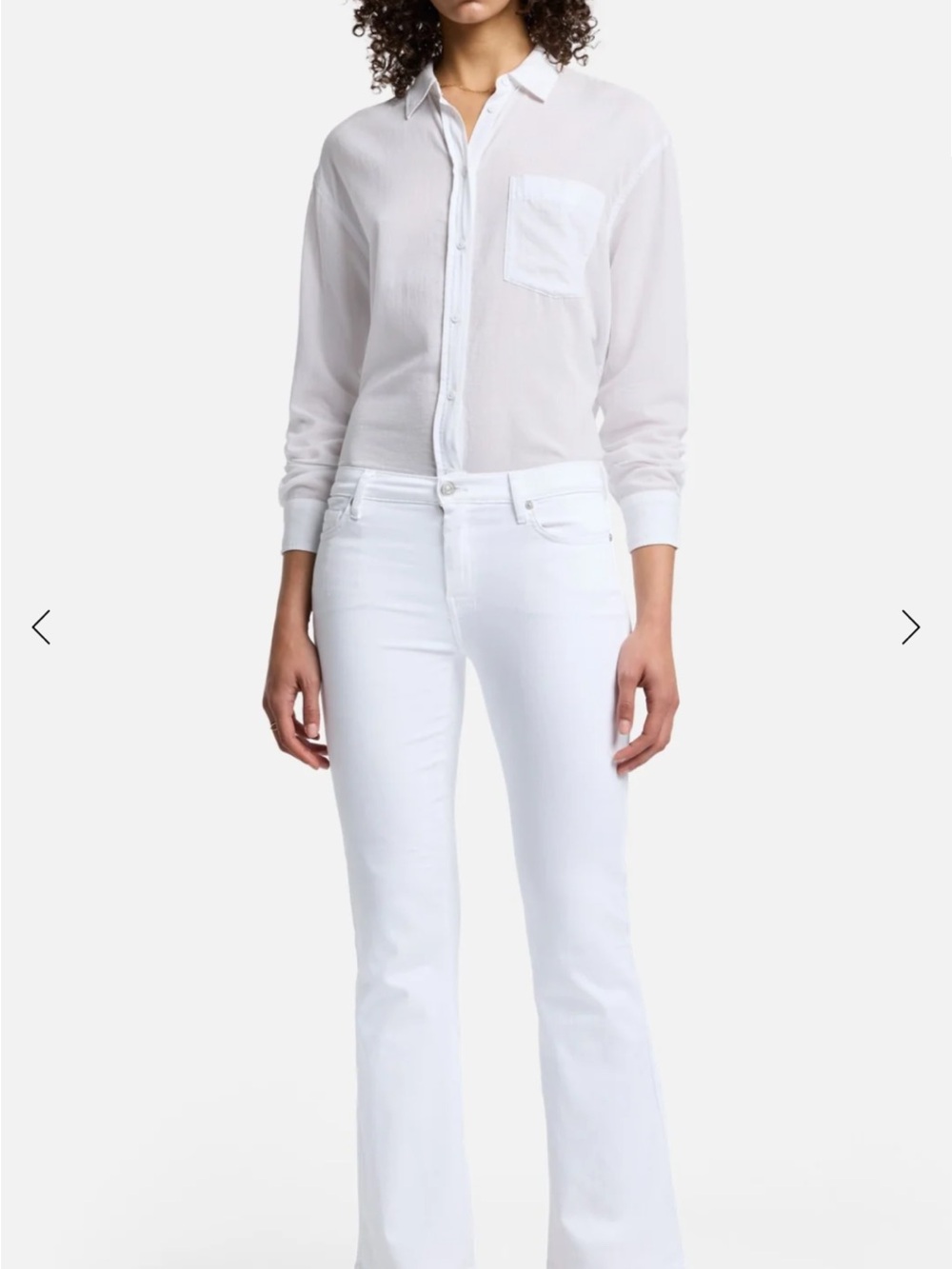 7 For All Mankind White Dojo Trouser